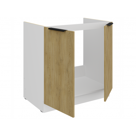 Szafka pod zlew 80 cm CREMA dąb cremona / biały mat 80 ZL 2F BB